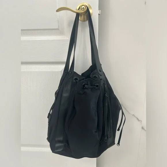 Rebecca Minkoff Black Drawstring Shoulder Bag - Picture 1 of 4